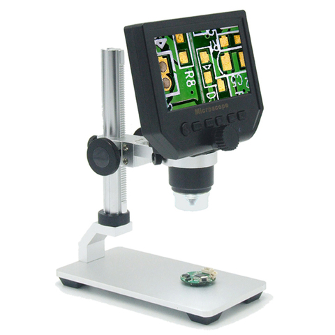 Microscopio electrónico Digital portátil con USB, dispositivo electrónico de 1-600x 3.6MP, 8 LED, VGA, con pantalla OLED HD de 4,3 pulgadas para reparación de la placa base pcb ► Foto 1/5