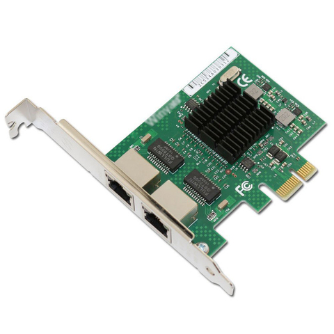 E575T2-tarjeta de red Ethernet de doble puerto, PCI-E X1, Gigabit, adaptador LAN de 10/100/1000Mbps, controlador con cable intel 82575 E1G42ET ► Foto 1/4