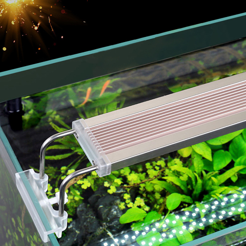 SUNSUN ADE-Lámpara de iluminación LED para acuario, luz LED para acuario de plantas acuáticas, peceras, 5-24W, 220V, iluminación ultradelgada para cultivo ► Foto 1/6