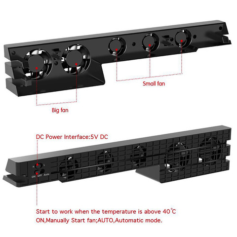 Ventilador de refrigeración PS4 Pro, Control de temperatura súper Turbo con Cable USB para Sony Playstation 4 PS4 Pro, soporte Vertical para consola ► Foto 1/6