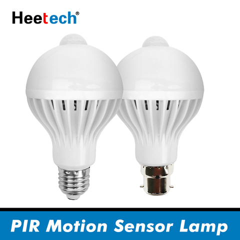 Bombilla LED con Sensor de movimiento PIR, lámpara E27 de 5W, 7W, 9W, 110V y 220V, Bombilla de inducción, luz nocturna para pasillo y escalera ► Foto 1/6