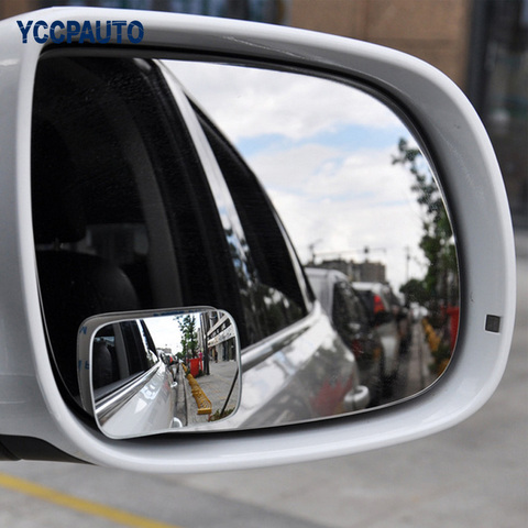 2 piezas de coche Universal espejo HD de punto ciego espejo 360 grados ajustable ángulo amplio aparcamiento espejo retrovisor ► Foto 1/6