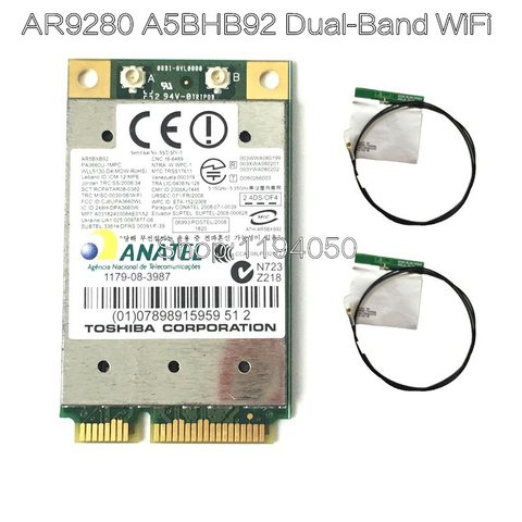 Atheros-mini Módulo de tarjeta WiFi, AR9280, AR5BHB92, banda dual, 2,4 GHz/5GHz, 802.11a / B / G/N, 300MBP, inalámbrico ► Foto 1/4