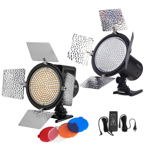 Yongnuo YN216 5500 K/3200-5500 K Luz de relleno de vídeo LED Bicolor iluminación con 4 filtros de color YN-216 para cámara DV DSLR Canon Nikon ► Foto 1/6