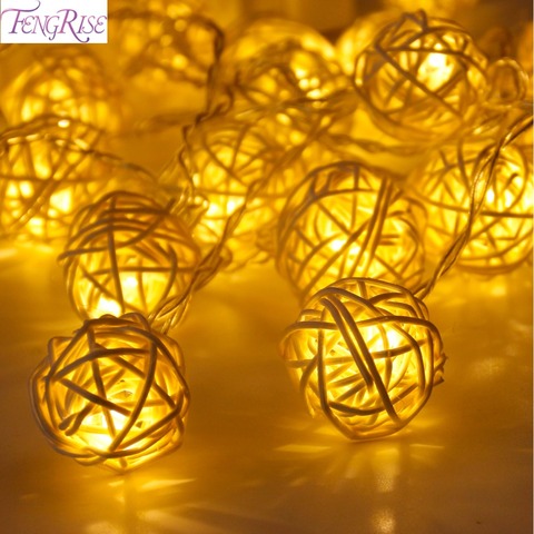 FENGRISE-Cadena de luces para Hada de la decoración, boda, Vintage, rústico, decoración del banquete de boda, recuerdo de boda, regalo para novia, suministros ► Foto 1/6