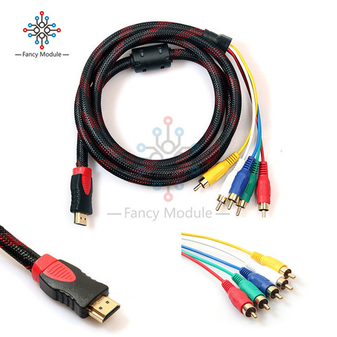Adaptador convertidor de Cable HDMI macho a 5-RCA, componente de Audio y vídeo AV, HDTV ► Foto 1/6