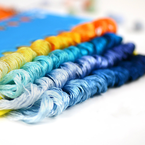 8 colores 20 m bordado Suzhou bordado DIY Color común línea de seda rama Manual bordado Spiraea al por mayor línea de bordado ► Foto 1/5