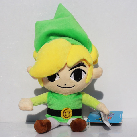 Link Boy de 20cm, juguetes de felpa, Link con escudo de espada, muñeco de peluche suave para niños ► Foto 1/4