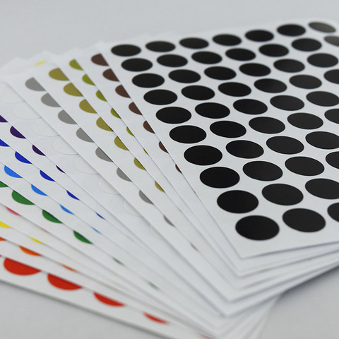12 unids/lote 10mm redondo círculo de Color adhesivo pegatinas de punto para etiqueta pegatinas ► Foto 1/6