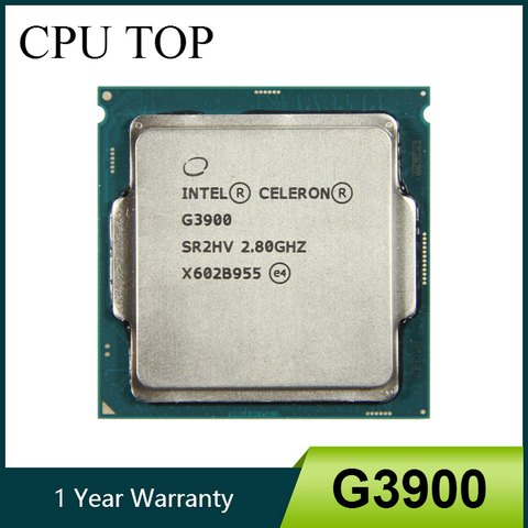 Procesador Intel Celeron G3900, 2,8 GHz, 2M, caché, doble núcleo, SR2HV, LGA1151, bandeja ► Foto 1/2