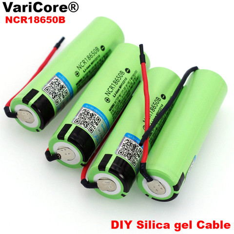 VariCore nuevo Original NCR18650B 3,7 v 3400mAh 18650 Li-ion recargable de la batería de soldadura Cable de gel de sílice DIY ► Foto 1/6
