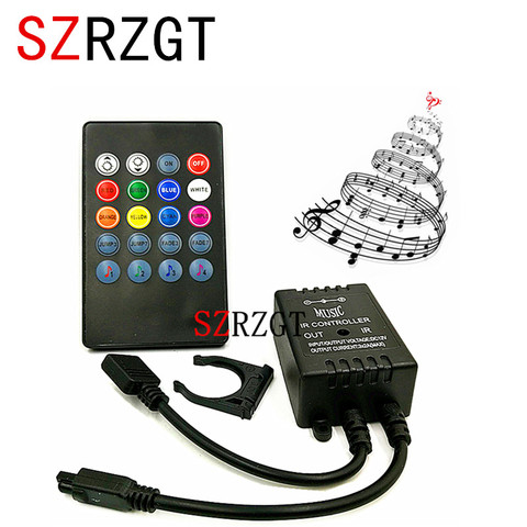 Controlador de música IR de 20 teclas, control remoto con Sensor de sonido negro para tira LED RGB de alta calidad ► Foto 1/5