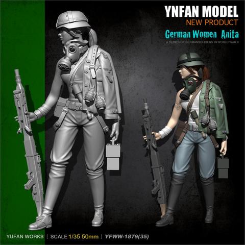 YuFan-Kit de resina modelo 1/35 para mujer, máquina de gunner, soldado de resina, YFWW35-1879 ► Foto 1/4
