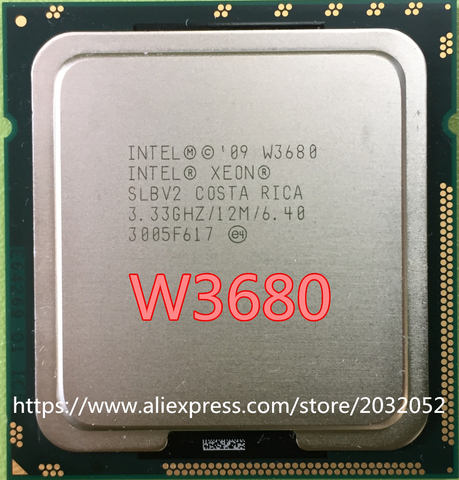 Procesador Intel Xeon W3680 de 12M/3,33G/seis núcleos CPU SLBV2 LGA1366 es igual al X5680 I7 980 (100% laborables envío gratis) ► Foto 1/1