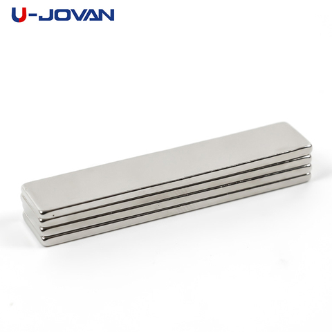 U-JOVAN 4 unids/lote 50x10x2mm N35 bloque superfuerte cuboide imanes de neodimio 50*10mm 2 tierra rara potente imán ► Foto 1/3