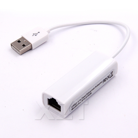 Adaptador Ethernet USB 2,0 USB 2,0 tarjeta de red a RJ45 Lan 10/100Mbps para Windows 7 8 10 PC portátil USB 2,4G Ethernet ► Foto 1/5