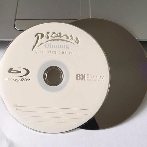 Venta al por mayor 10 discos + Picasso 6x 25GB impreso en blanco Blu Ray BD-R discos ► Foto 1/3