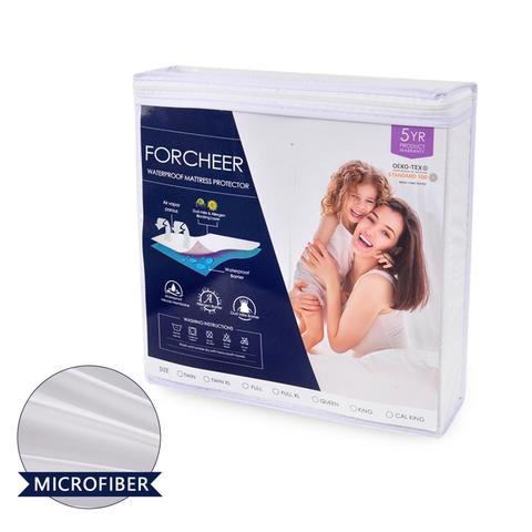 Colchón antiácaros de 160x200cm, protección suave e impermeable para cama, transpirable, hipoalergénico ► Foto 1/6