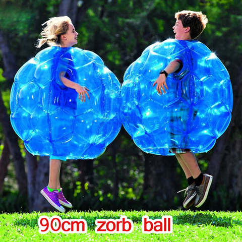 60/90cm BOLA DE Zorb PVC azul/rojo burbuja inflable de fútbol BOLA DE Zorb/bomba para niños adultos familia juego al aire libre pelota de juguete deportivo ► Foto 1/6