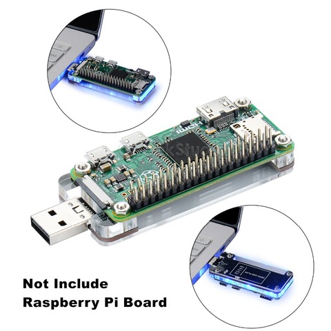 Dongle USB de expansión Módulo de adaptación Kit para Raspberry Pi cero/cero W (no incluir) ambos frontal y trasera lado puede ser insertado ► Foto 1/6