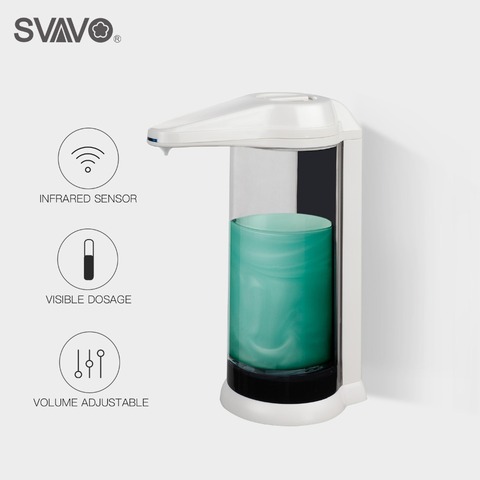 Dispensador de jabón automático para Manos libres, dispensador de desinfectante sin contacto, con Sensor inteligente, dispensador de jabón líquido para cocina y baño, 500ml ► Foto 1/6