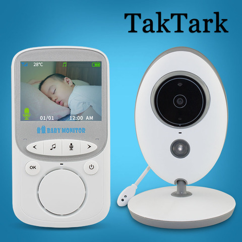 TakTark 2,4 pulgadas inalámbrico bebé Monitor de vídeo cámara de Color intercomunicador visión nocturna temperatura niñera ► Foto 1/6
