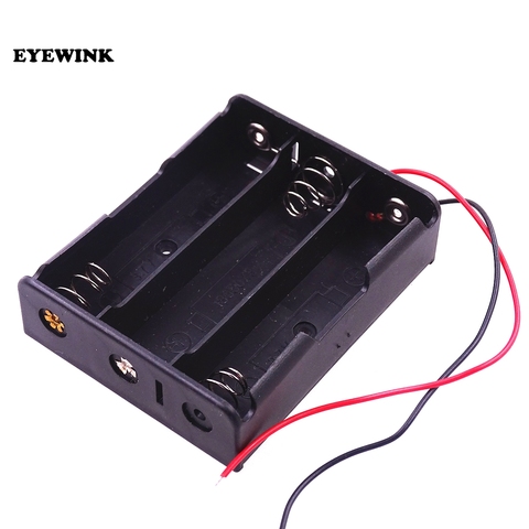 Caja de almacenamiento de batería 18650, soporte de plástico con cables de alambre para soldadura de baterías 3x18650 ► Foto 1/3