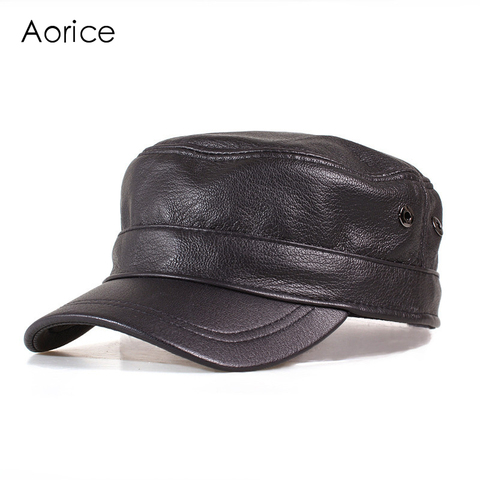 Aorice-gorra de béisbol de piel auténtica para hombre y mujer, gorro de béisbol de piel de oveja auténtica, HL153-B ajustables ► Foto 1/5