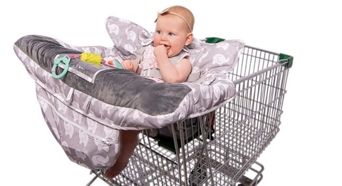 Funda de carrito de compras para bebé, cubierta de lujo de alta gama 2 en 1, con arnés de seguridad, gris, Unisex ► Foto 1/6