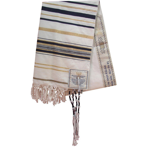Chal de oración azul y dorado de Tallit Judío Mesiánico JKRISING, bolsa de Talit y Talis, bufandas de oración ► Foto 1/6