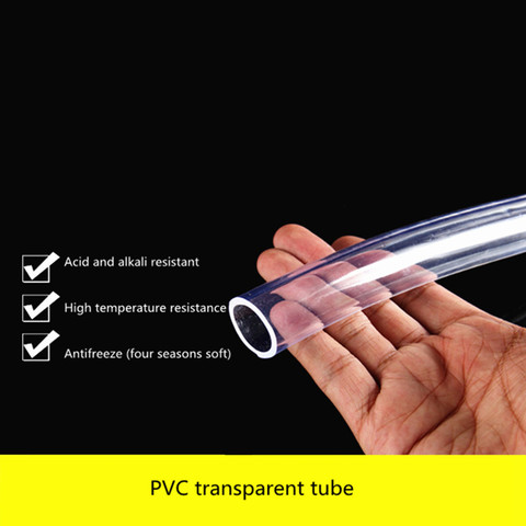Manguera de plástico resistente a la corrosión, Tubo Transparente de PVC para fontanería del hogar, diésel de tubo horizontal 2/4/5/6/8mm ► Foto 1/5
