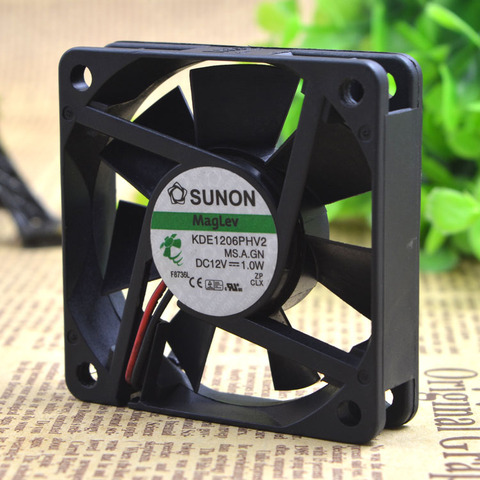 SUNON-ventilador de refrigeración KDE1206PHV2 6015, 12V, 1,0 W, 2 cables, ADDA, envío gratis ► Foto 1/2