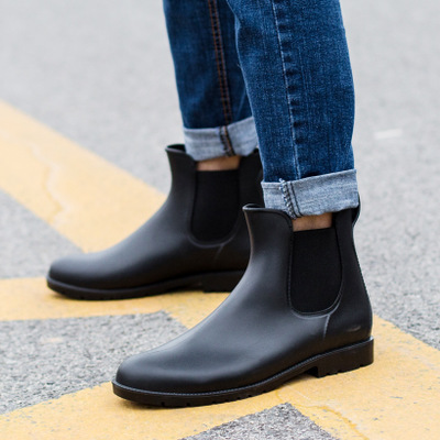 Botas de lluvia para hombre, botas de agua para hombre, botas de agua bajas para hombre, botas de pesca botas de agua ► Foto 1/5