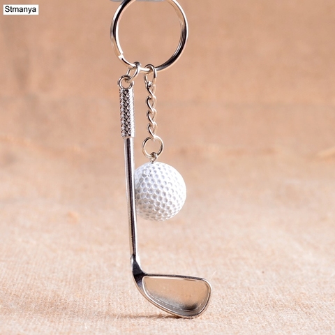 Golf bola llavero de grado superior de metal llavero llave de coche llave de cadena de artículos deportivos deportes regalo para recuerdo de clave anillo 17167 ► Foto 1/6