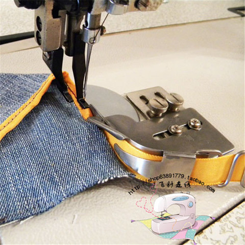 Piezas de máquinas de coser industriales, prensatelas de dobladillo con prensatelas de carpeta, correa de plástico, tira de cuero ► Foto 1/2