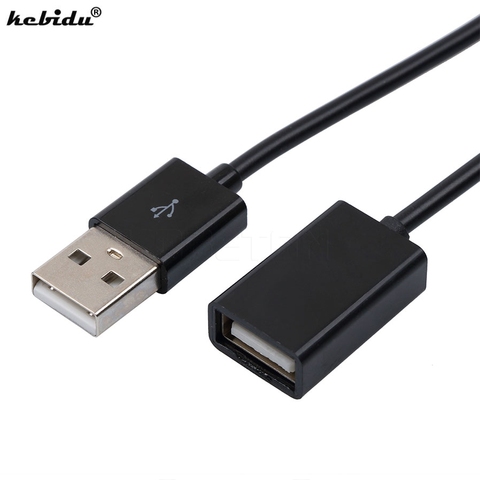Kebidu nuevo 50 cm 100 cm cable de extensión USB adaptador de conector macho a hembra datos sincronización cable Alambres para pc ordenador portátil ► Foto 1/6