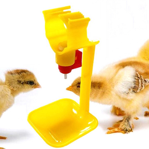 Bebedero de agua potable para aves de corral, pollo, pato colgante, pezón, con taza automática ► Foto 1/1