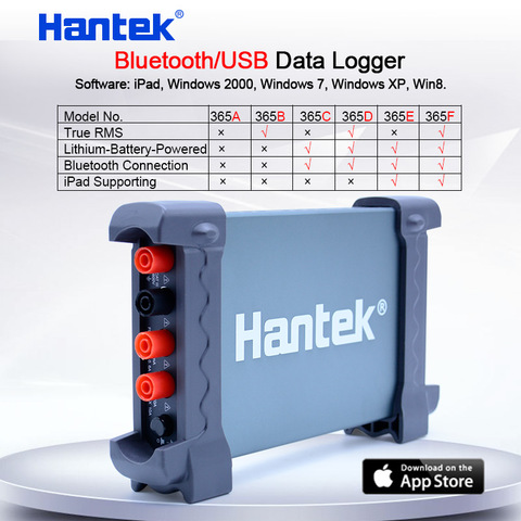Hantek-registrador de datos Bluetooth/USB, 365A/365B/365C/365D/365E/365F, T-RMS de corriente de voltaje Ohm, grabadora de diodo de capacitancia compatible con ipad ► Foto 1/6