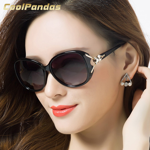 2022 nueva moda zorro de gran tamaño marco polarizado gafas de sol mujer marca diseñador de conducción gafas de sol UV400 dama regalo, gafas de sol ► Foto 1/6