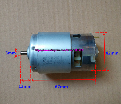 Motor de taladro de alta velocidad Mabuchi, 42mm, 775 CC, RS-775VC, 18V, 18200RPM, alto par, Envío Gratis ► Foto 1/4