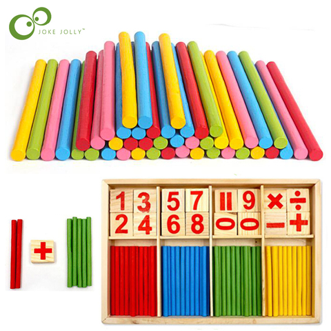Matemáticas manipulativos de madera contando palos bebé niños educativos juguetes regalos GYH ► Foto 1/6