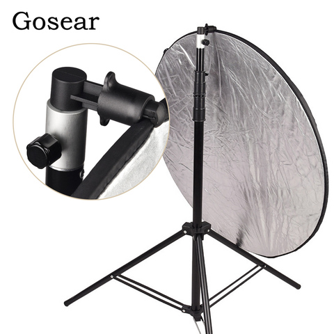 Gosear-soporte portátil de aluminio para estudio de vídeo y fotografía Reflector de fondo de fotografía Softbox, Clip de soporte de disco para soporte de luz de 55x73mm ► Foto 1/6