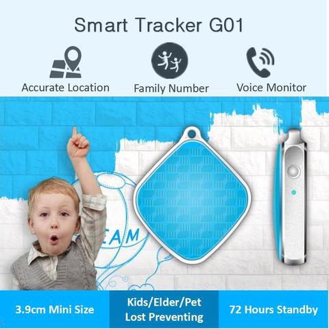 Mini localizador de Rastreador GPS de Rastreador GSM con Collar de llavero para vehículos y niños, sistema de seguimiento de aplicaciones de Monitor de voz SOS para mascotas y niños ► Foto 1/6