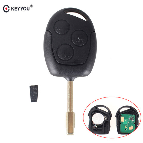 KEYYOU-llave de entrada remota sin llave para Ford Mondeo Fiesta Focus Ka Transit, Chip 4D60, hoja FO21, 3 botones, 433MHZ ► Foto 1/6