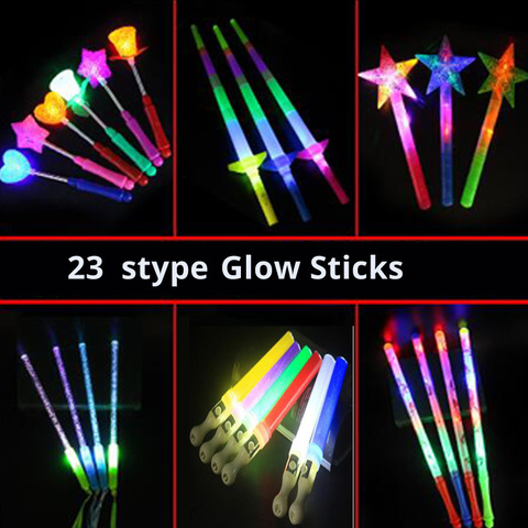 Boda Glow Stick luminosa intermitente vara palo de espuma con LED de conejo de dibujos animados oso mezcla de juguetes sable de luz fiesta rave decora ► Foto 1/6