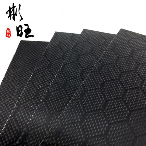 Placa de fibra de carbono 3k, material compuesto de alta dureza, fibra de carbono negra pura, forma hexagonal, superficie brillante y limpia ► Foto 1/6