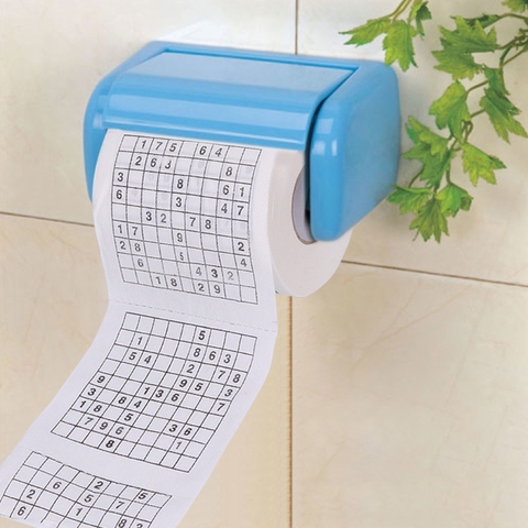 Papel higiénico de papel higiénico impreso de 240 hojas de Sudoku Su duradero buen juego de puzle papel higiénico de pulpa de madera ► Foto 1/1