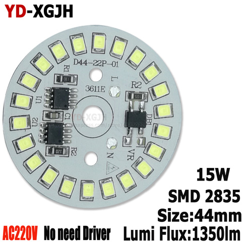 20 piezas 15W 44mm AC 220v led pcb 2835SMD 3w 5w 7w 9w 12w controlador ic integrado, Led IC inteligente SMD, fuente de luz Led para bombilla LED 15W ► Foto 1/6