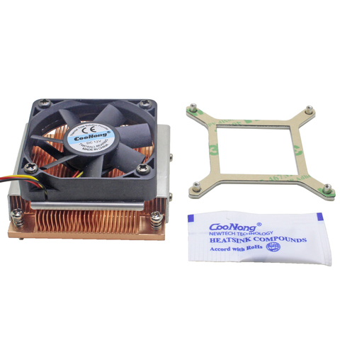 Enfriador de CPU de servidor 1U, disipador térmico de cobre, ventilador de refrigeración para Intel Core PGA988 989, procesador móvil de ordenador, refrigeración activa ► Foto 1/5