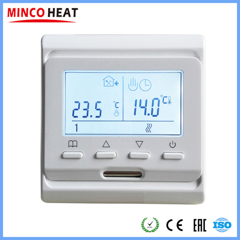 Termostato de aire para calefacción de suelo Digital, programable, LCD, 220V, controlador de suelo cálido (1 ud.) ► Foto 1/5